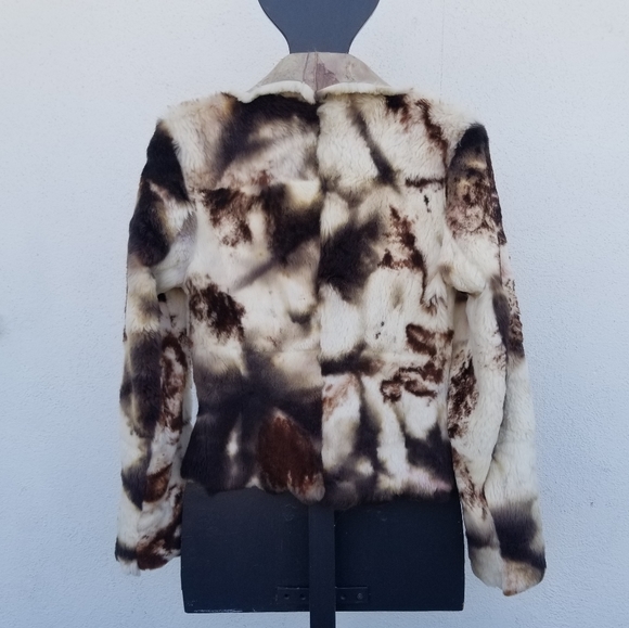 Cynthia Rose Distressed Suede and Fur Jacket - Picture 4 of 8